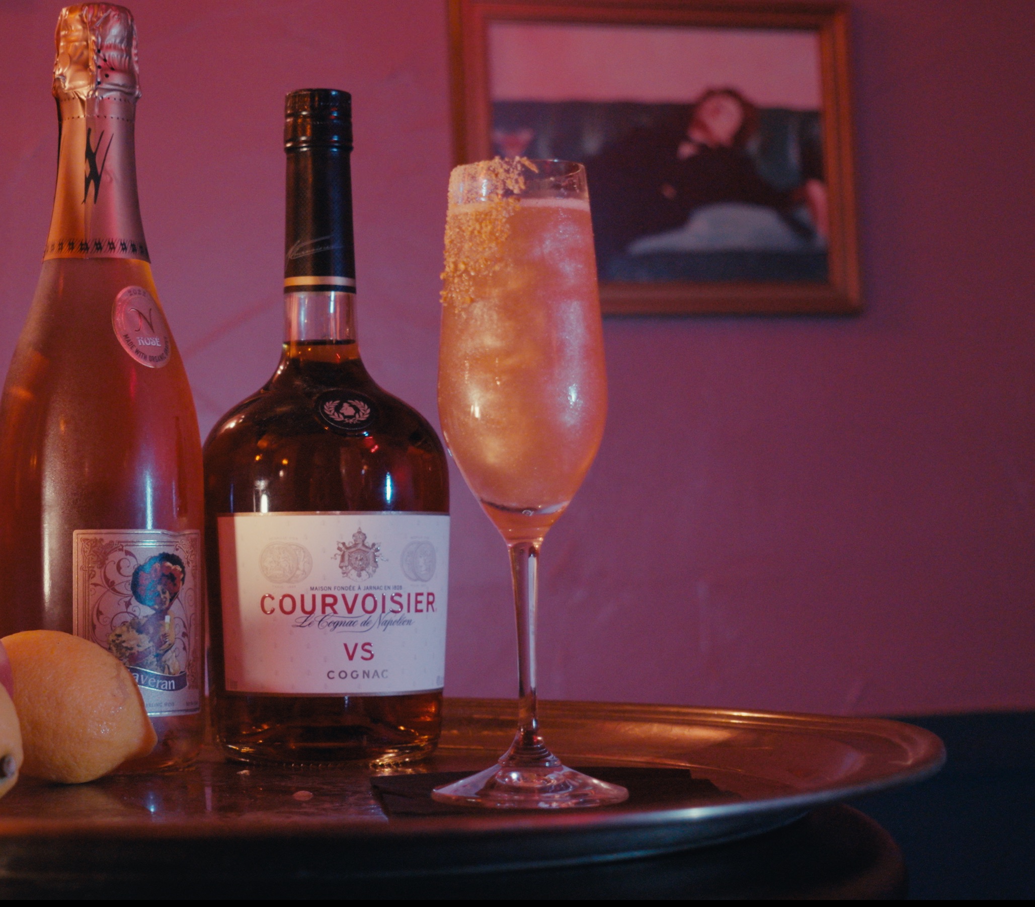 Champagne and the Stars cocktail with cognac and sparkling wine